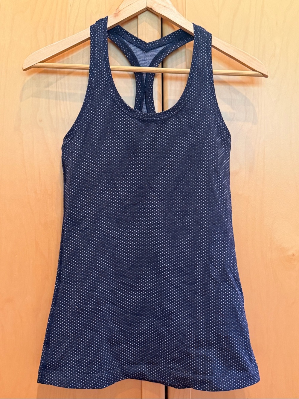 Lululemon Women’s Navy Polka Dot Racerback Tank Top